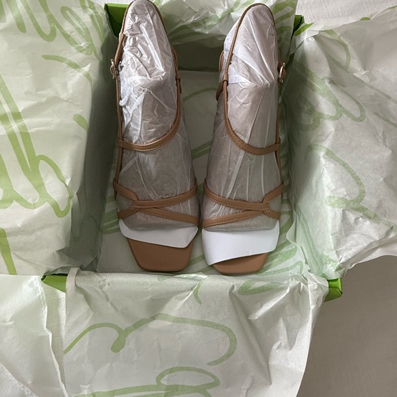 NWT Sam Edelman Emmie Strappy Heels - Tan, Sz 8 - Picture 3 of 8